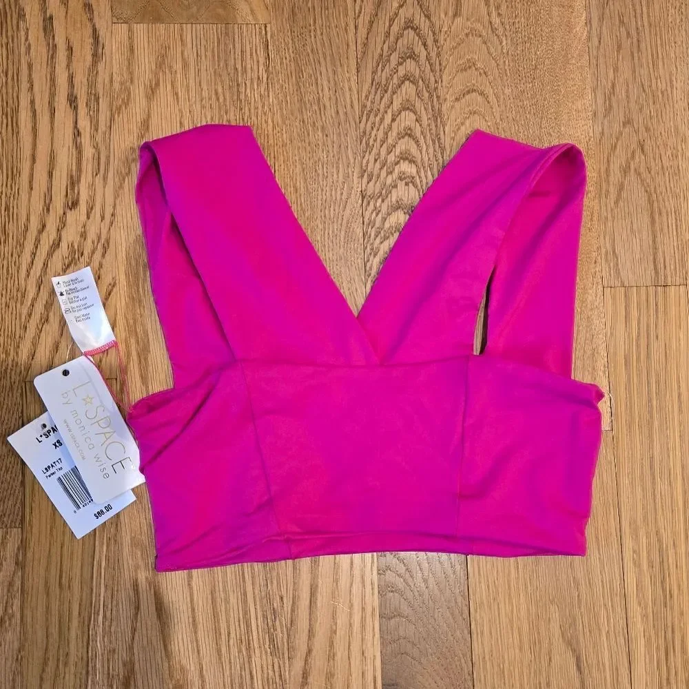 L*Space Women's Parker Bikini Top Pink Size XS NWT